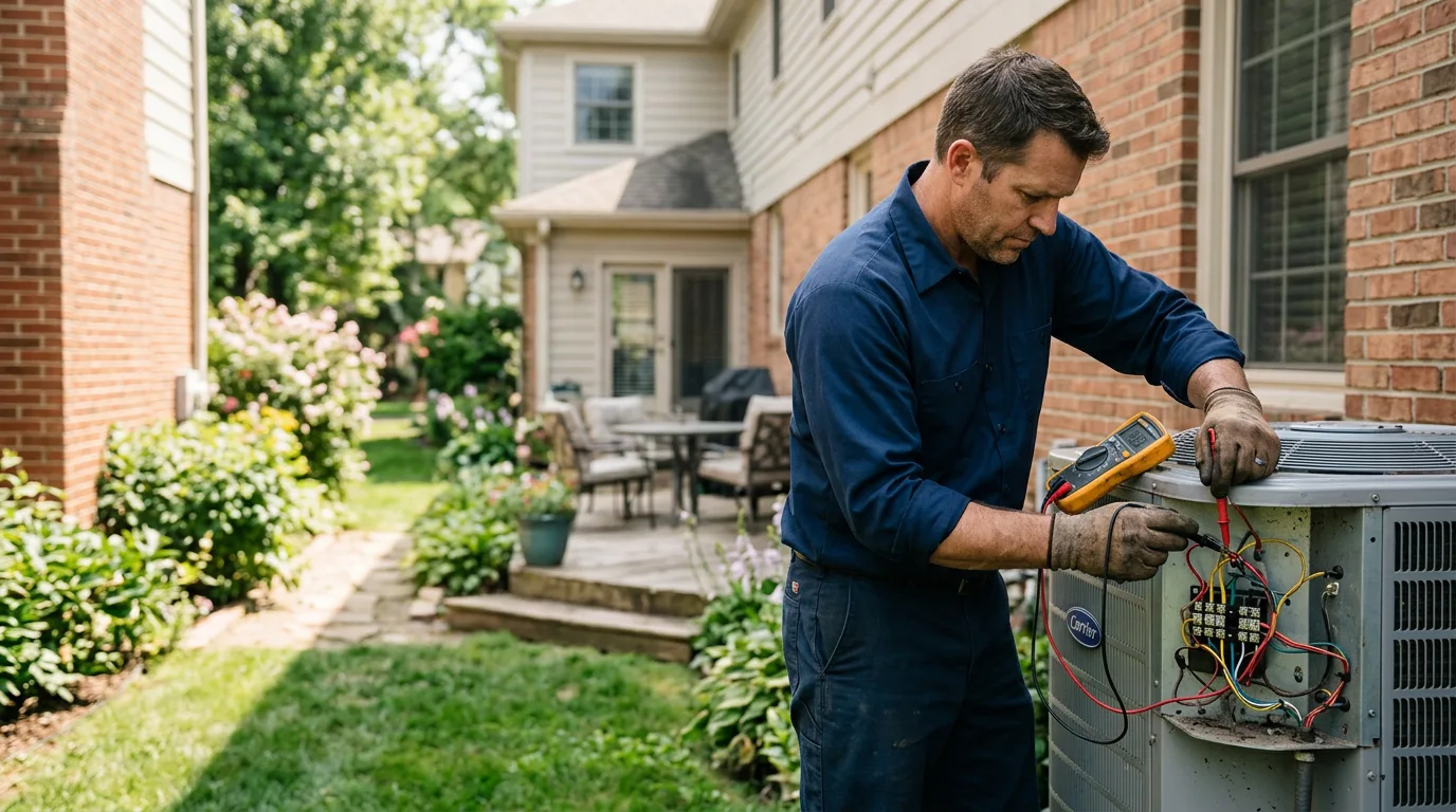 HVAC technician working near Greencastle, PA